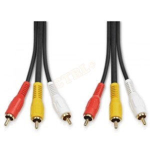 CABO DVD / RCA 3+3 2 METROS (REFORÇADO) 