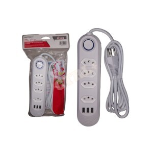 FILTRO DE LINHA 2 METROS C/ 5 TOMADAS (3 USB)