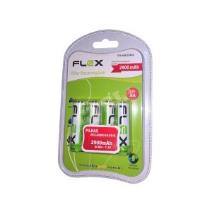 PILHA AA RECARR. 2900 MAH 1.2V C/4 UN.