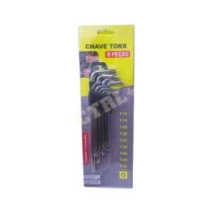 CONJUNTO DE CHAVES TORX C/ 09 PCS