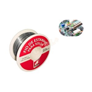 FIO PARA SOLDA EM ROLO 0.8 MM (80G)