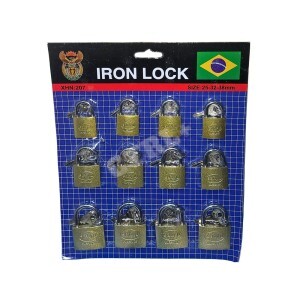 CADEADO 25MM / 32MM / 38MM C/ 12 UN. IRON LOCK