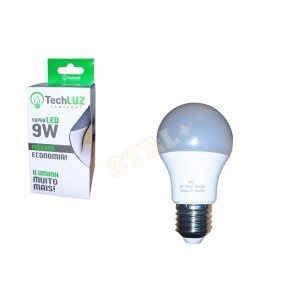 LÂMPADA E27 9W 6500K - TECHLUZ