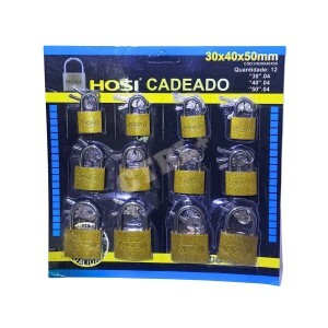CADEADO 30MM / 40MM / 50MM C/ 12 UN. (HOSI)