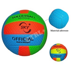 BOLA DE VÔLEI OFICIAL EM COURO MACIO SOFTGRIP (PVC)