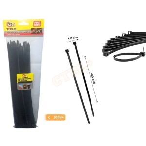 ABRAÇADEIRA DE NYLON 4.8MM X 400MM C/ 100 UN