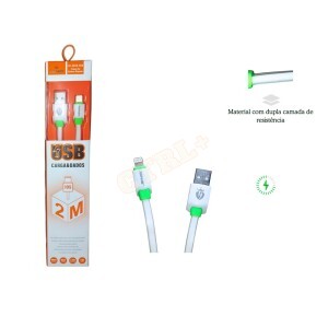 CABO USB IPHONE 4.8A 2M (LIGHTNING)