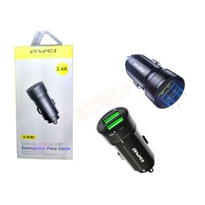 CARREGADOR VEICULAR 2.4A 12-24V (AWEI C-830)