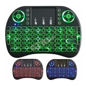 MINI TECLADO WIRELESS LED RGB COM TOUCHPAD